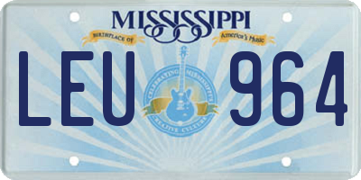 MS license plate LEU964
