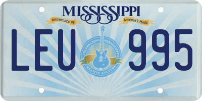 MS license plate LEU995