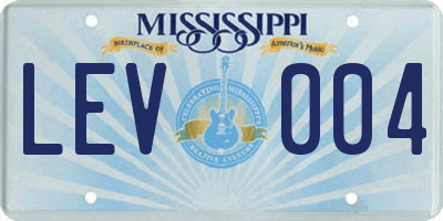 MS license plate LEV004