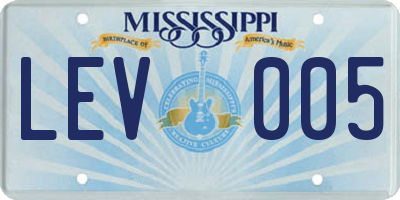 MS license plate LEV005