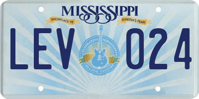 MS license plate LEV024