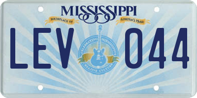 MS license plate LEV044