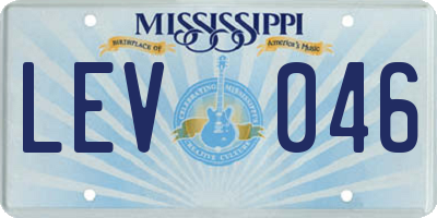 MS license plate LEV046