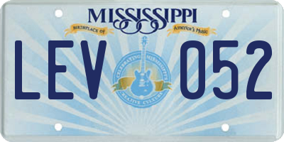 MS license plate LEV052