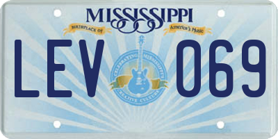 MS license plate LEV069