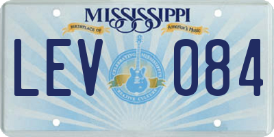 MS license plate LEV084