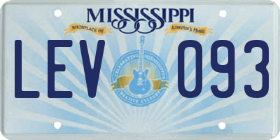 MS license plate LEV093