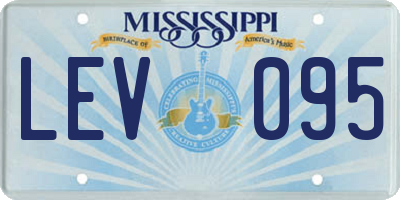MS license plate LEV095