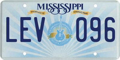 MS license plate LEV096