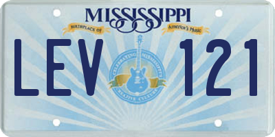 MS license plate LEV121