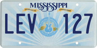 MS license plate LEV127