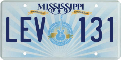 MS license plate LEV131