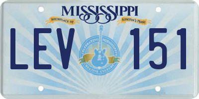 MS license plate LEV151