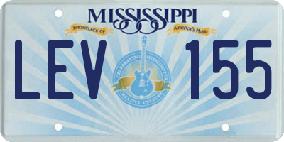 MS license plate LEV155