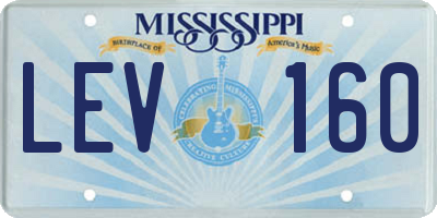 MS license plate LEV160