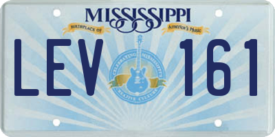 MS license plate LEV161