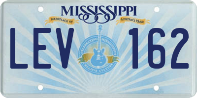 MS license plate LEV162