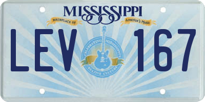 MS license plate LEV167
