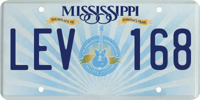 MS license plate LEV168