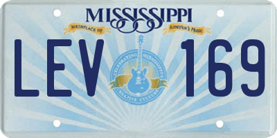 MS license plate LEV169