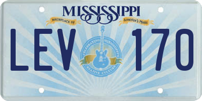 MS license plate LEV170