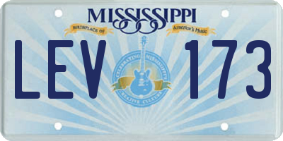 MS license plate LEV173