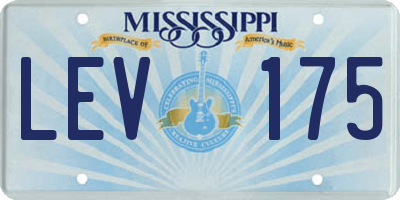 MS license plate LEV175