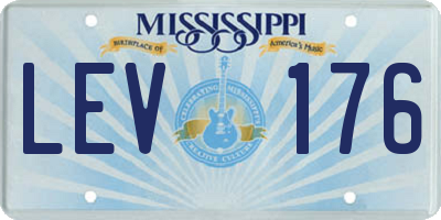 MS license plate LEV176