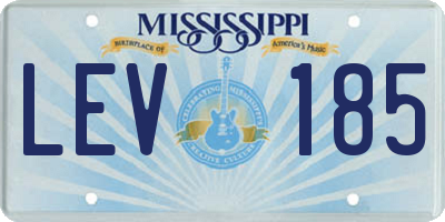 MS license plate LEV185