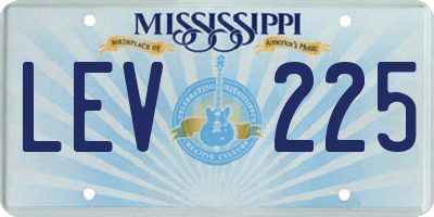 MS license plate LEV225
