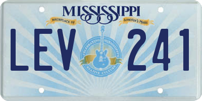 MS license plate LEV241