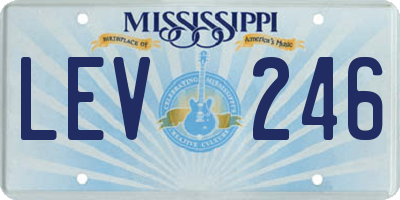 MS license plate LEV246
