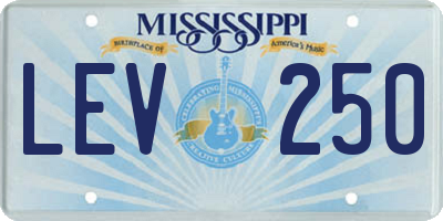 MS license plate LEV250