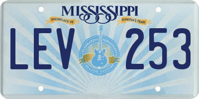 MS license plate LEV253