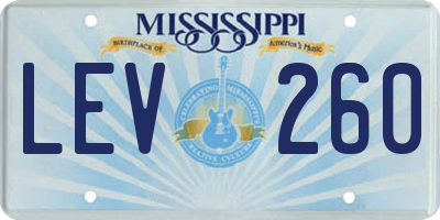 MS license plate LEV260