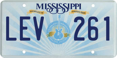 MS license plate LEV261