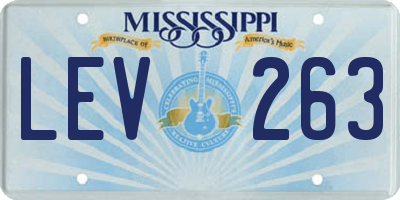 MS license plate LEV263