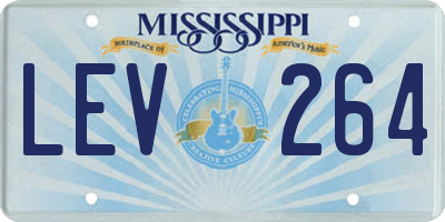 MS license plate LEV264