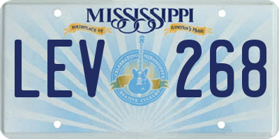 MS license plate LEV268