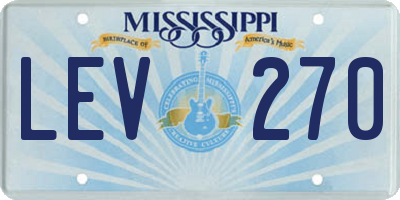 MS license plate LEV270