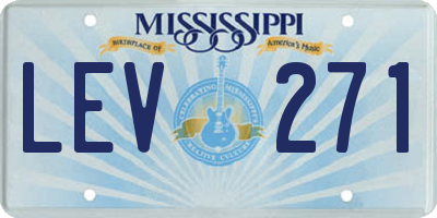 MS license plate LEV271