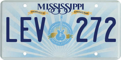 MS license plate LEV272