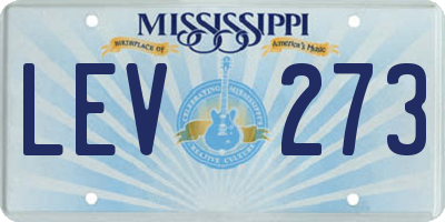 MS license plate LEV273