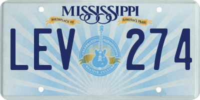 MS license plate LEV274
