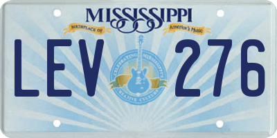 MS license plate LEV276