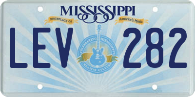 MS license plate LEV282