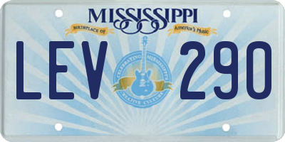 MS license plate LEV290
