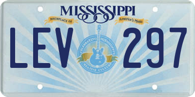 MS license plate LEV297