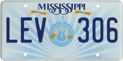 MS license plate LEV306