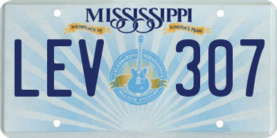 MS license plate LEV307